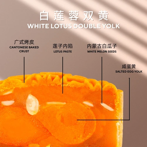 Classic Mooncake - White Lotus Double Yolk